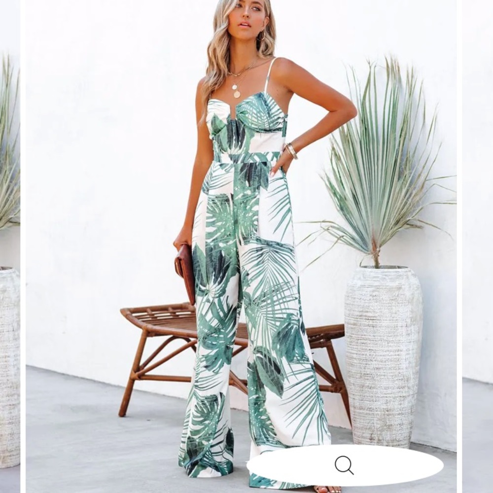 Vici Dolls Collection Palm Leaf Jumpsuit